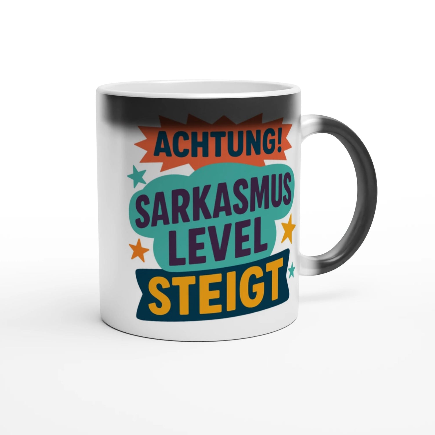 Magic "Achtung Sarkasmus Level Steigt" Power Tasse - Magic Mug