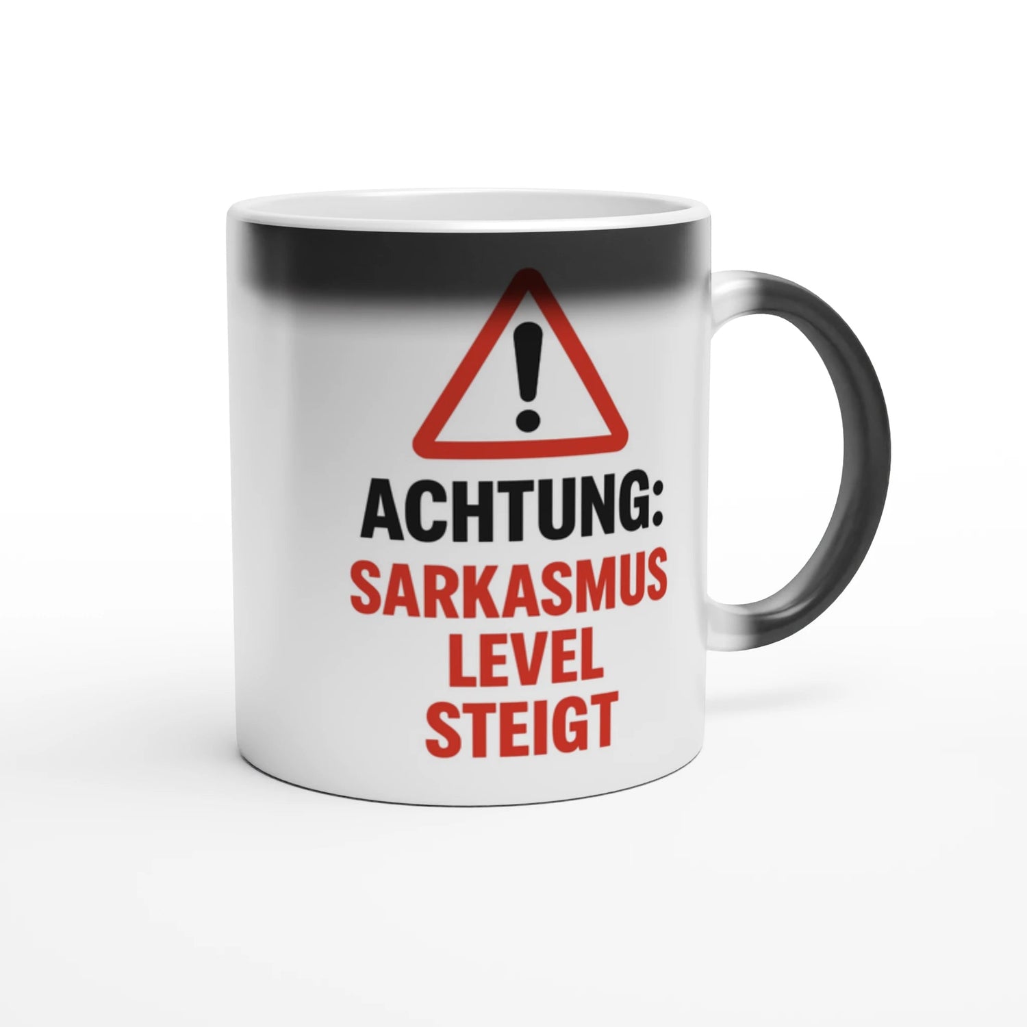 Magic "Achtung Sarkasmus Level Steigt" Vorsicht Tasse - Magic Mug