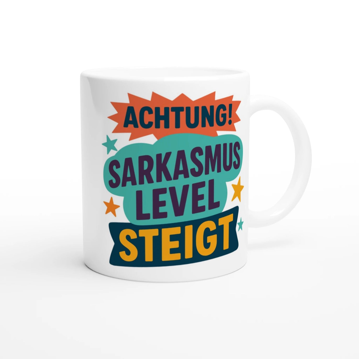 Standard "Achtung Sarkasmus Level Steigt" Power Tasse - Magic Mug