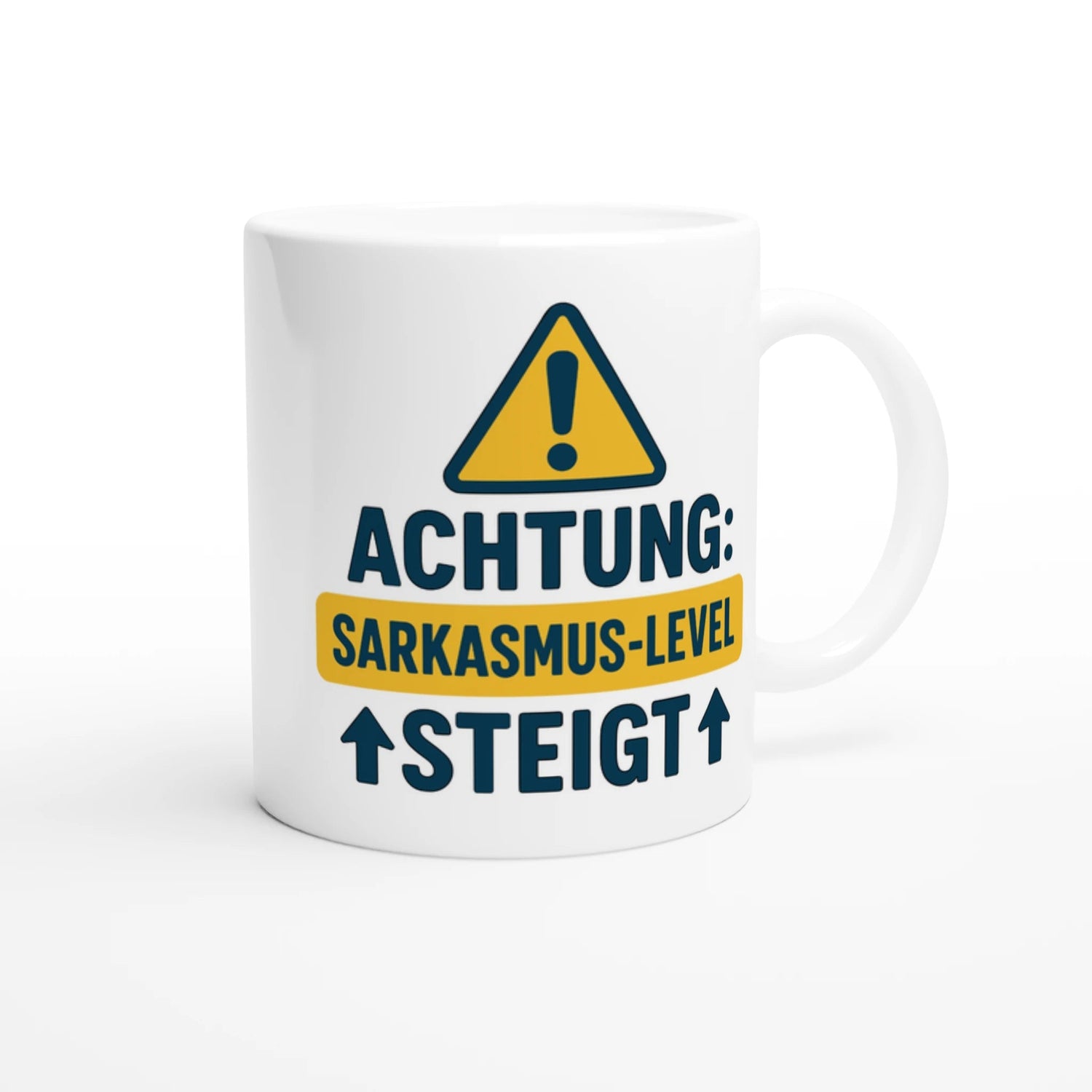 Standard "Achtung Sarkasmus Level Steigt" Warnung Tasse - Magic Mug
