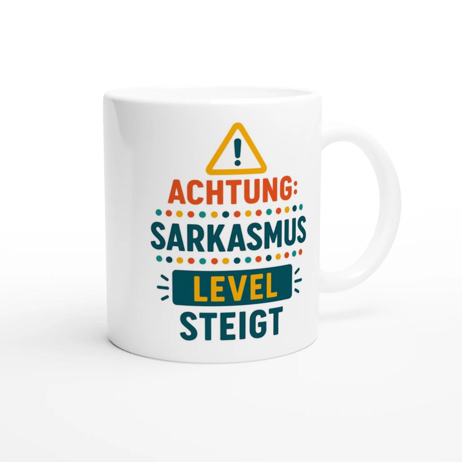 Standard "Achtung Sarkasmus Level Steigt" Witzig Tasse - Magic Mug